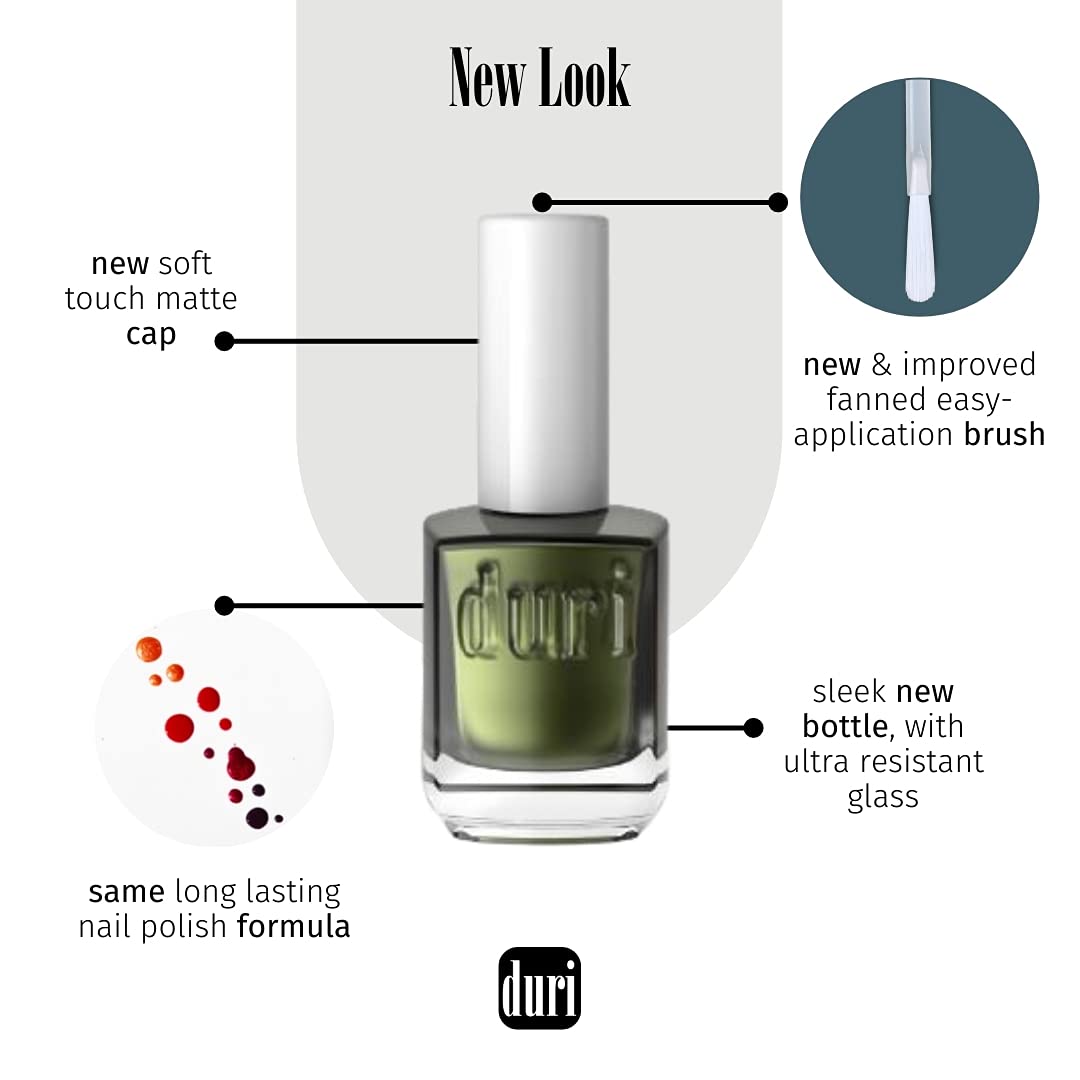 duri Nail Polish, 539 Path Of Light, Rose Gold Metalic, Semi Sheer Coverage, Glossy Finish, Fast