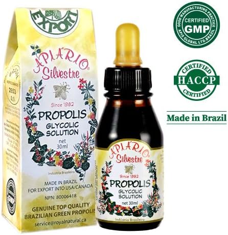 Official Distributor - 3 Bottles of Apiario Silvestre Brazilian Green Bee Propolis Liquid Glycolic