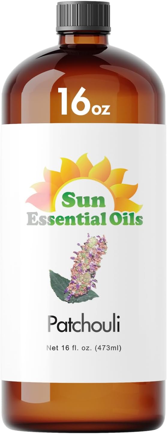 Sun Essential Oils - Patchouli Essential Oil 16oz for Aromatherapy, Diffuser, Enhance Mood, Hair