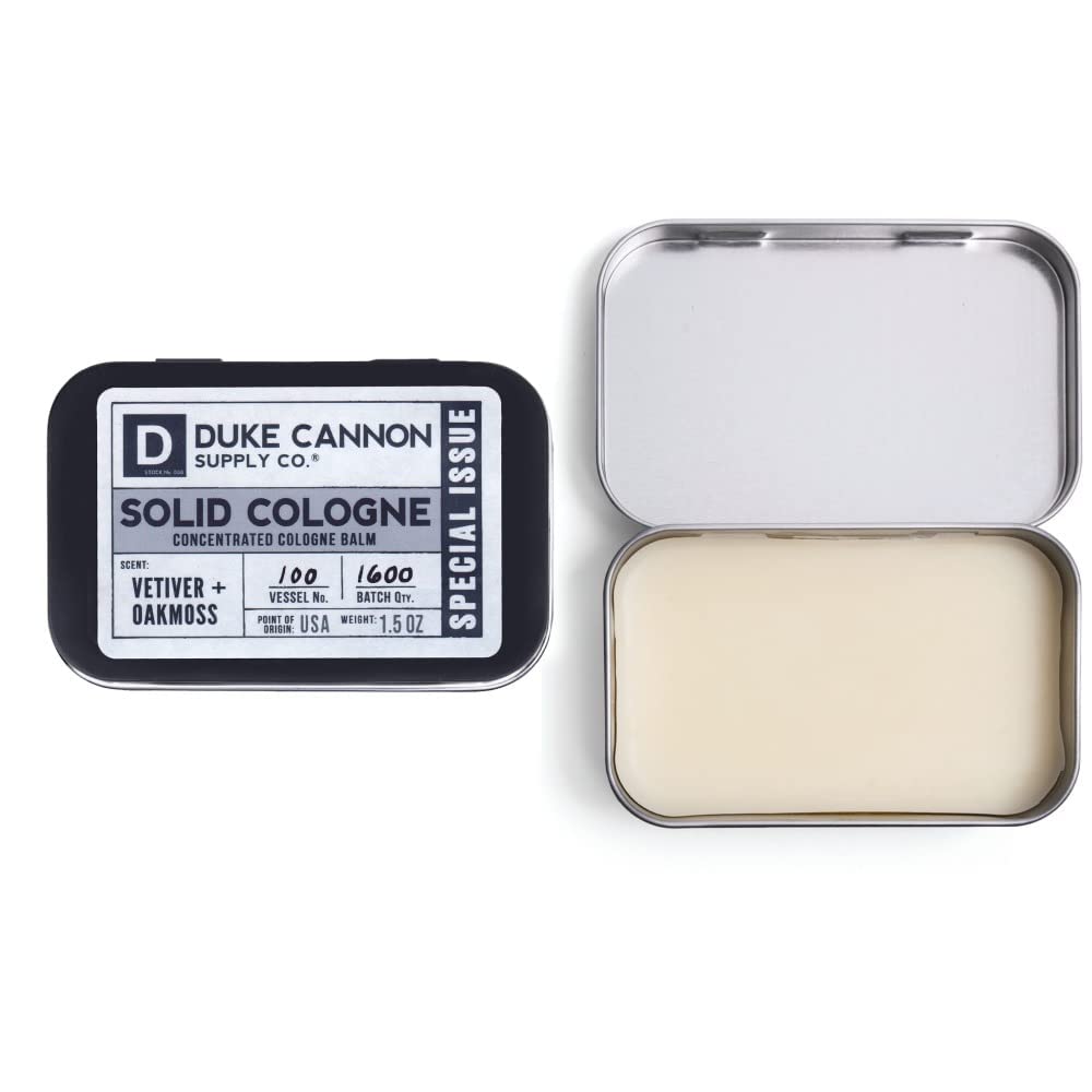 Duke Cannon Supply Co. Solid Cologne for Men Special Issue Vetiver and Oakmoss (Fresh Air