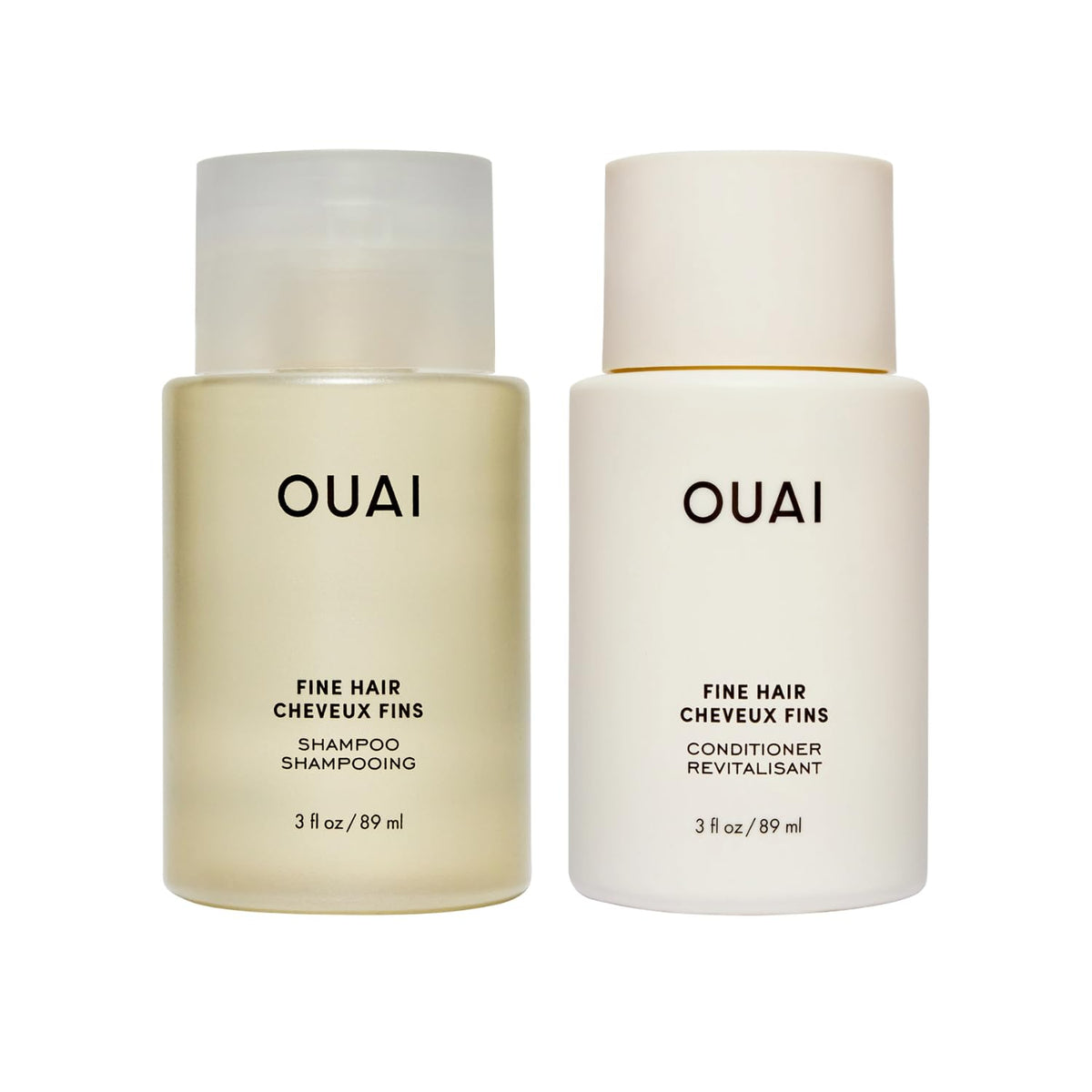 OUAI Fine Hair Shampoo & Conditioner Set, Travel Size - Volumizing Shampoo & Conditioner - With