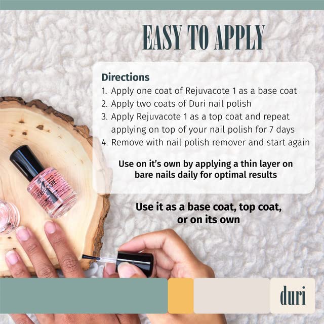 duri Rejuvacote 1 Nail Growth System - Original Maximum Strength Formula - Nail Strengthener and