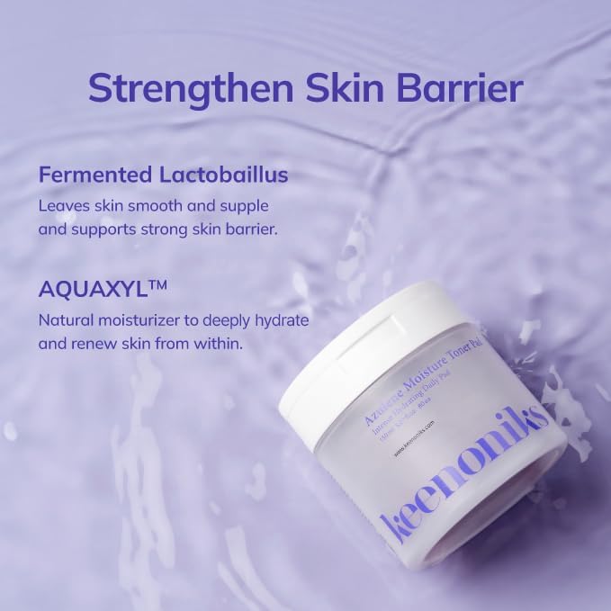 Azulene Moisture Toner Pad - Anti-flammatory & Hydrating Facial Pad with Chamomile Extract