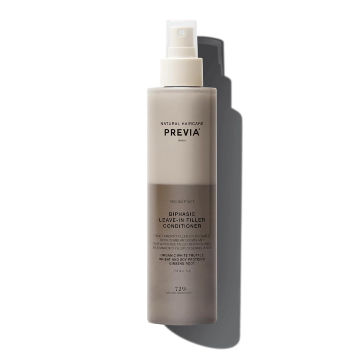 PREVIA Hydrating Biphasic Leave-In Conditioner Spray | Moisturizing & Anti-Frizz Reconstructive