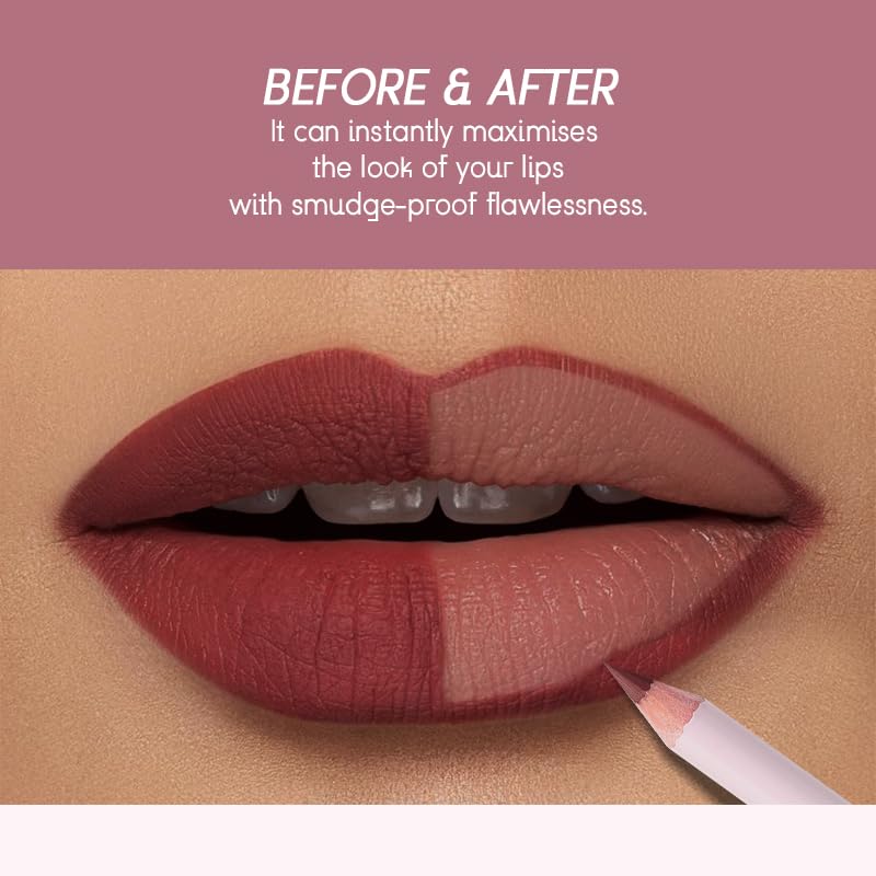 USHAS Lipstick and Lip Liner Combo Set 2 in 1 Waterproof Lipstick for Women Lip liner Set Long