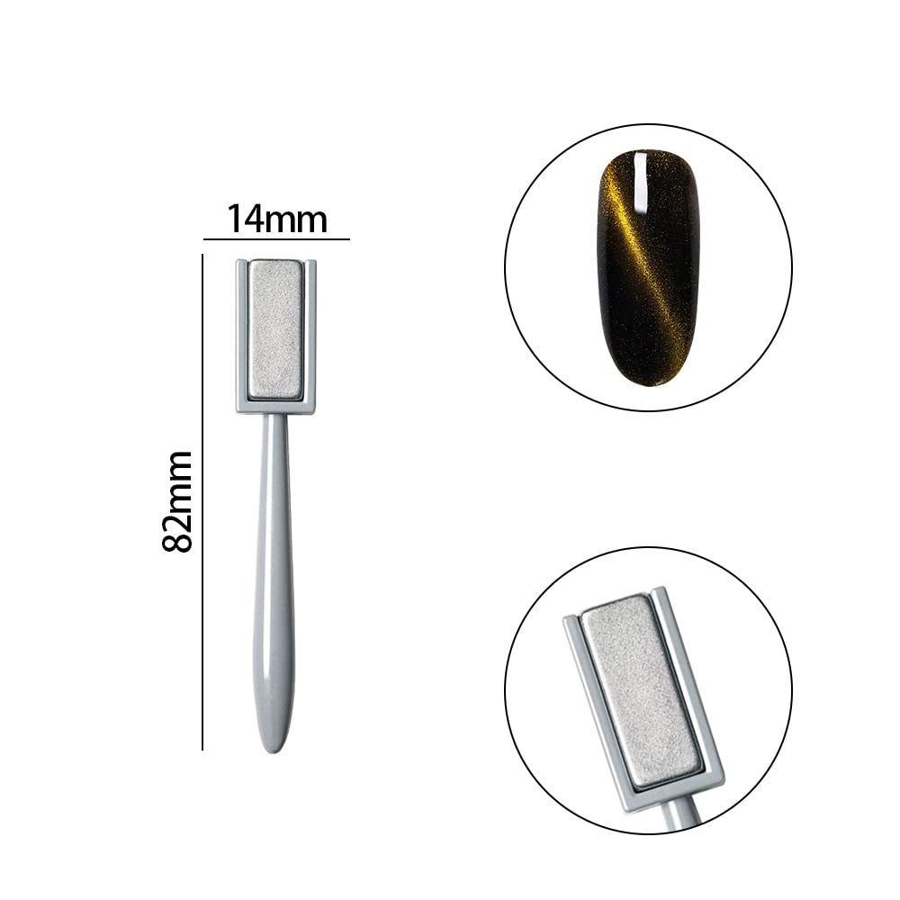 15 Pcs Nail Magnet Tool Set Magnet Plate Wand Board Magnetic Pen Stripe Nail Magnet Double Ended
