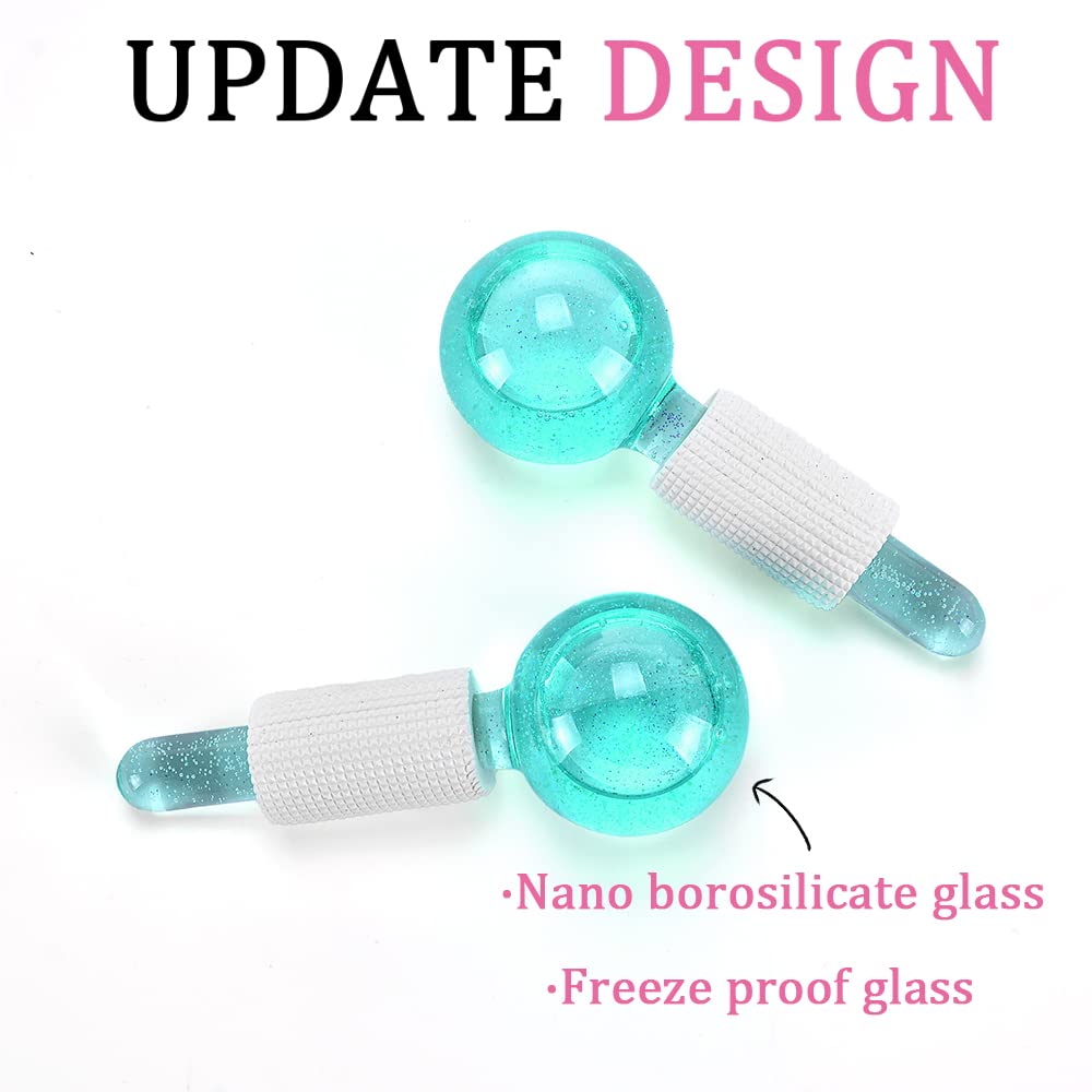 Ice Globes for Facials- Freezer Free Face Rollers with Essence for Daily Beauty Routines, Skin