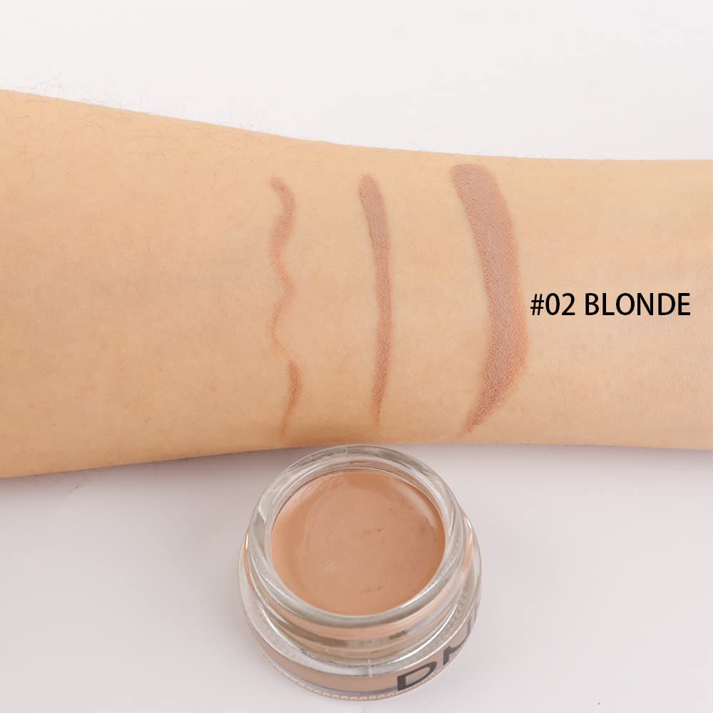 evpct Blonde Eyebrow Powder Pomade Gel Shaper Makeup Kit with Dual-ended Brush, Eyebrow Stencils