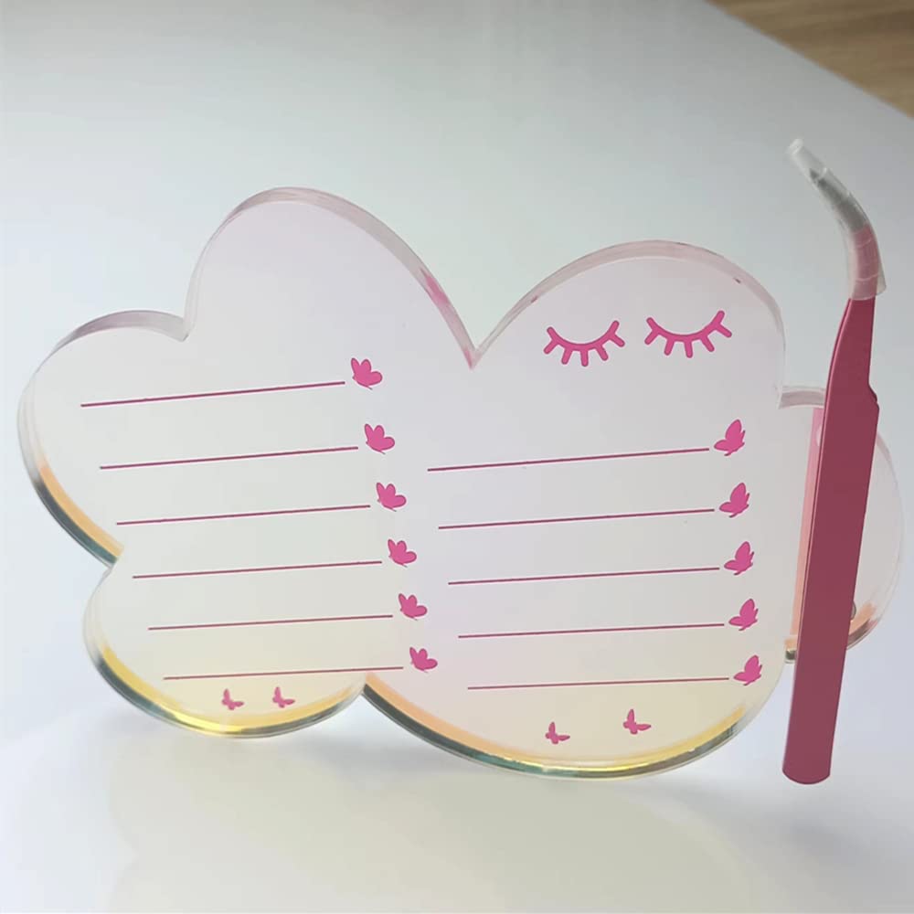 Grafting False Eyelash Acrylic Extension Pallet, Eyelash Extension Tweezers Plate Pad Makeup