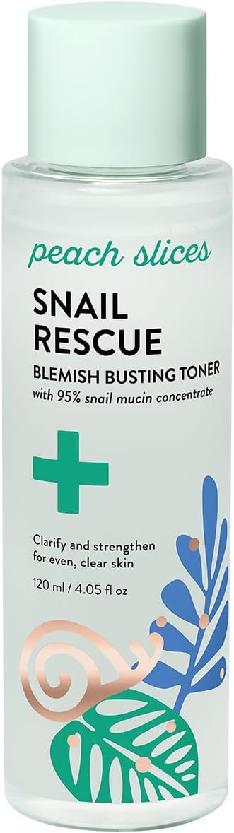 Peach Slices | Snail Rescue Blemish Busting Toner | 95% Snail Mucin | Pore Cleaner | Hydrates &