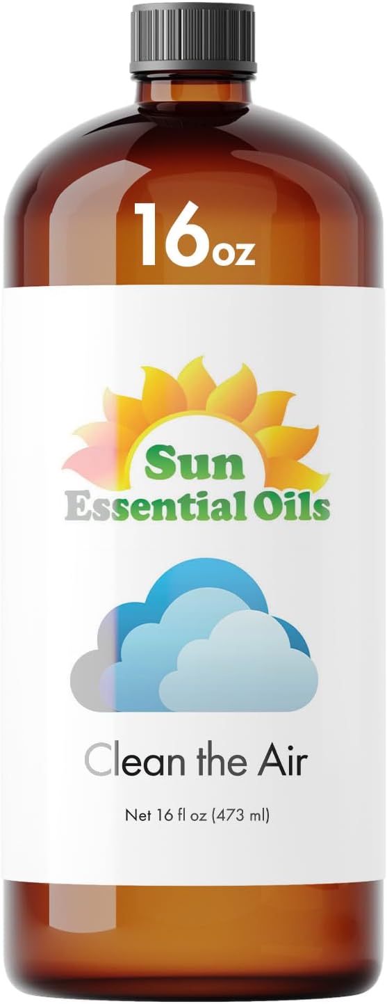 Sun Essential Oils - Clean The Air Essential Oil 16oz for Aromatherapy, Diffuser, Soothing