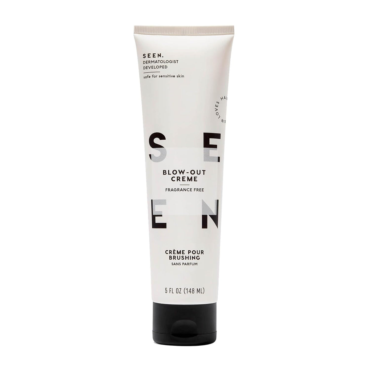 SEEN Blow-Out Creme, Fragrance Free - Non-Comedogenic & Sulfate-Free Blow Out Hair Cream- Reduces