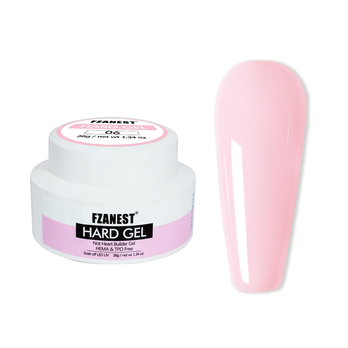 FZANEST Hema-free Builder Nail Gel Painless Hard Gel for Nail Sculpture Extension Strengthener