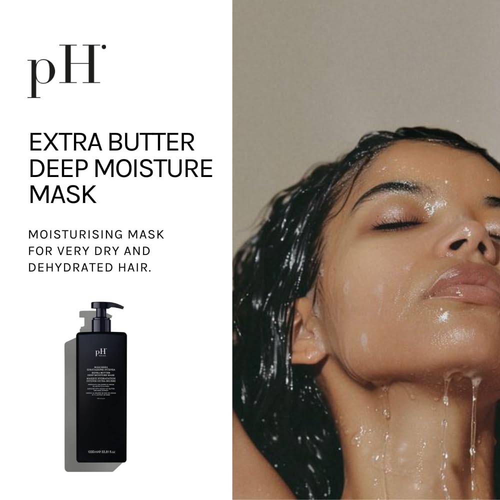 pH PURE HAIR Extra Butter Deep Moisture Hair Mask & Treatment for Dry, Damaged Strands - Hydrating