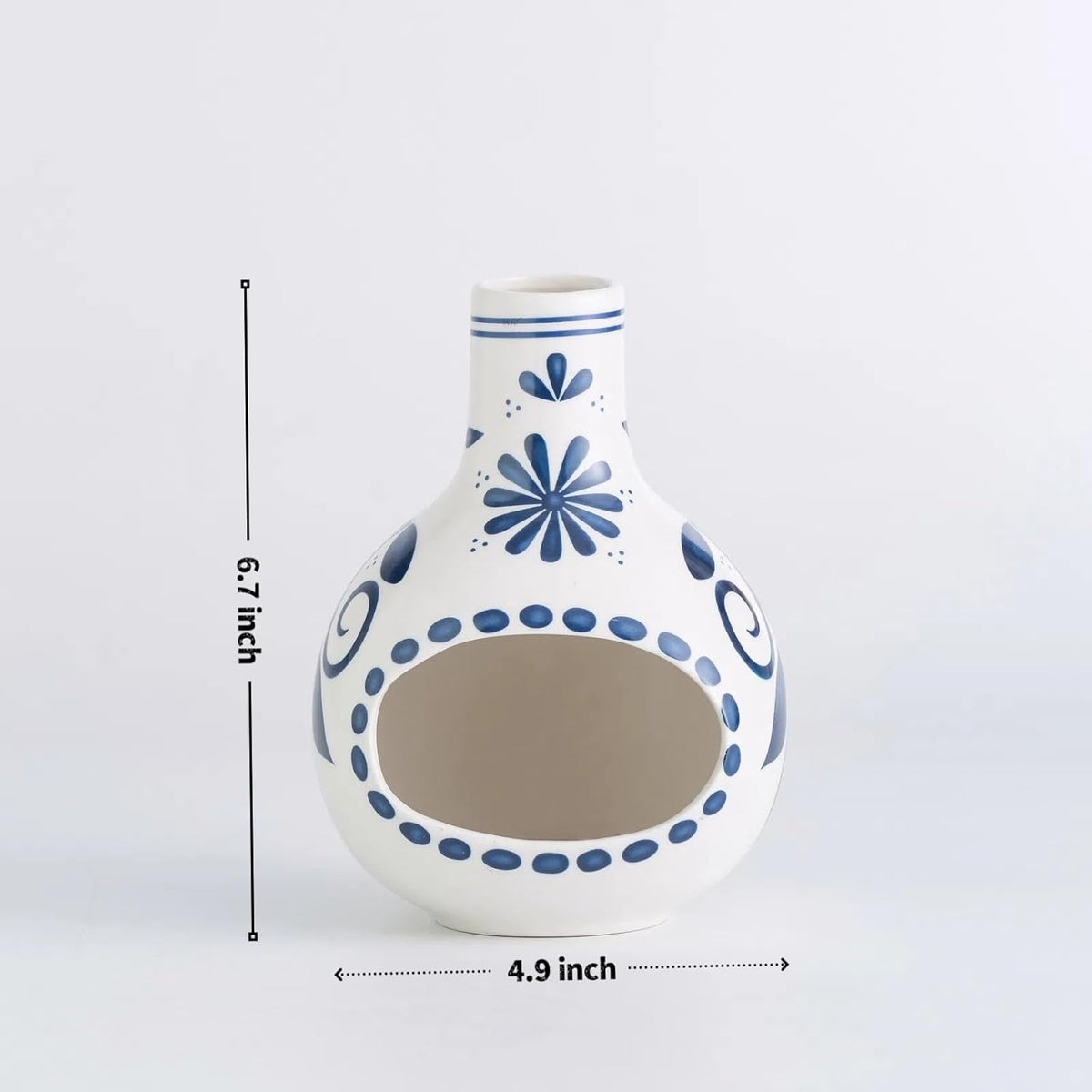 Handmade Ceramic Palo Santo Holder Burner & Sage Holder - Mini Tabletop Chiminea Burner Tray with