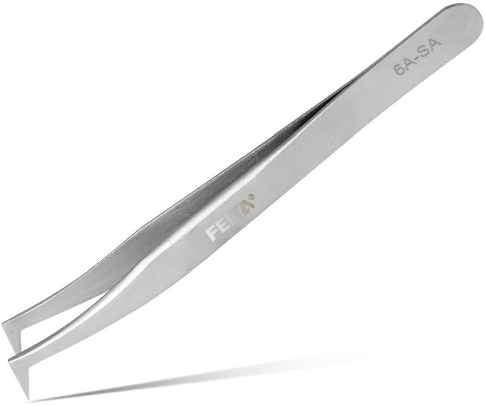 Volume Eyelash Extension Tweezer - FEITA Professional Angled Curved Pointed L-Shaped Precision