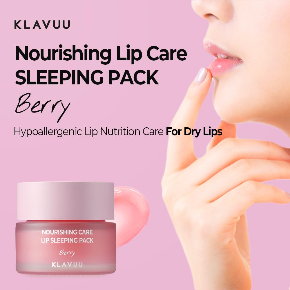 Klavuu Lip Mask Set (2PCS) – Overnight Deep Hydrating Korean Lip Balm Treatment for Very Dry