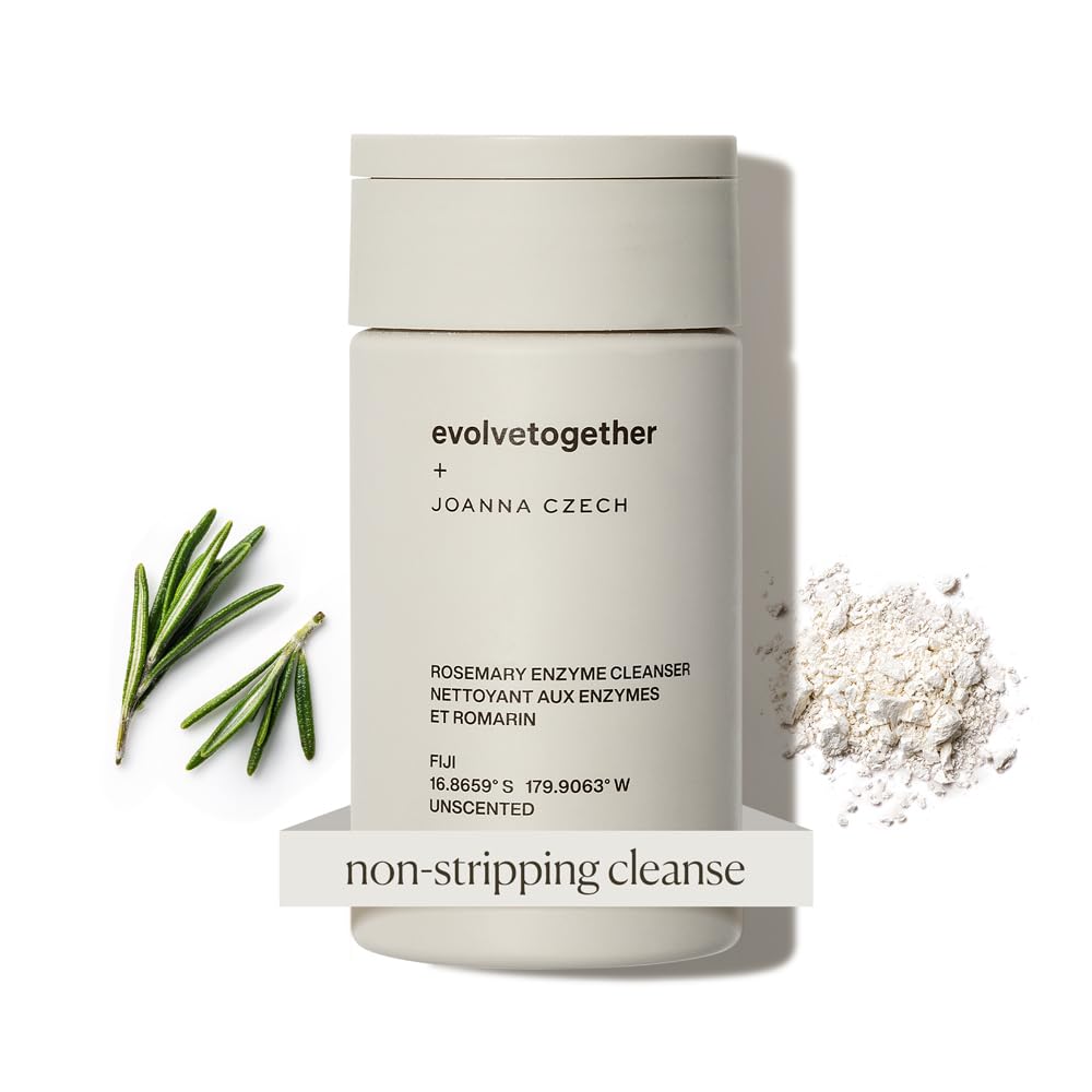 evolvetogether x Joanna Czech Rosemary Enzyme Twice-Daily Face Cleanser for Women & Men |