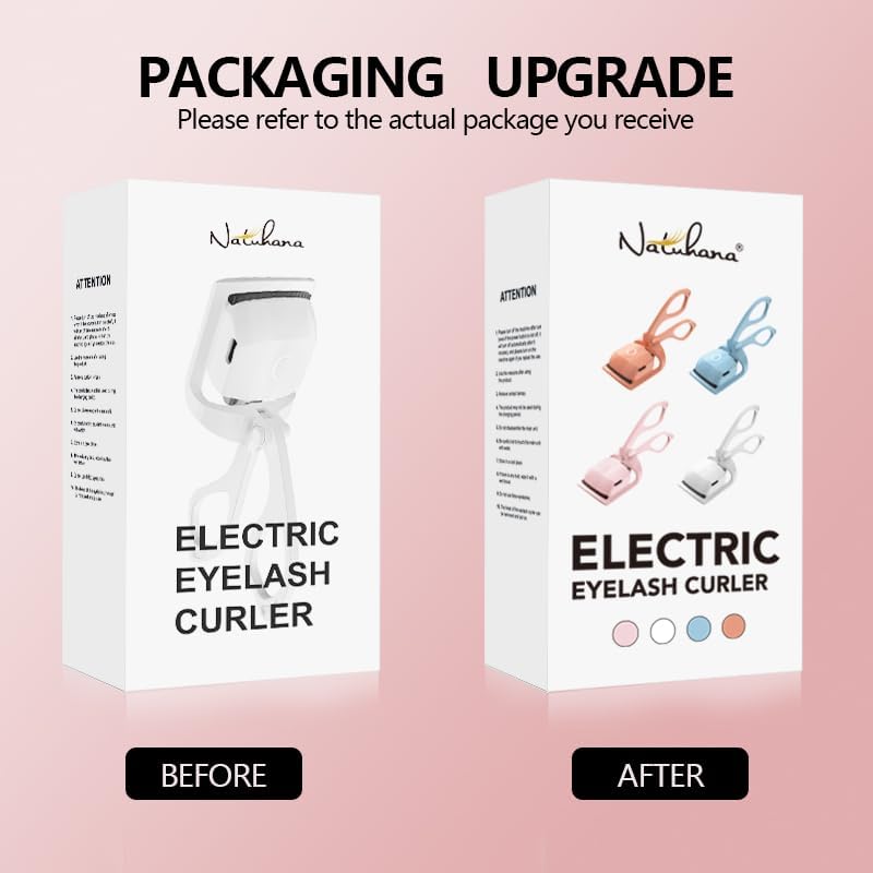 Heated Eyelash Curler with USB,Fast Heat up & 24H Long-Lasting,Rechargeable Electric Lash