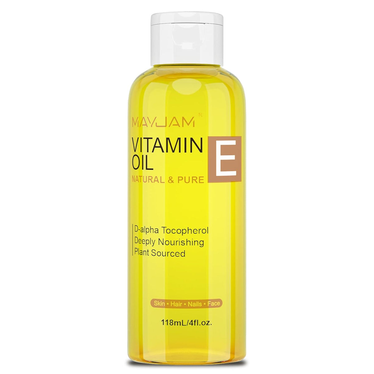 Organic Vitamin E Oil 50,000 IU for Skin, Pure & Natural Vitamine oils for Scars Hair, Face, Nail