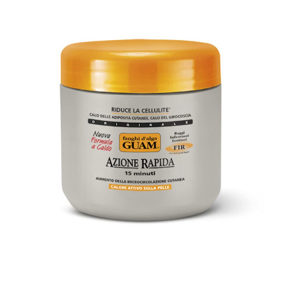 GUAM Anti Cellulite Seaweed Mud Infrared Body Wrap, FAST ACTION Hot Mud Body Mask with Tourmaline