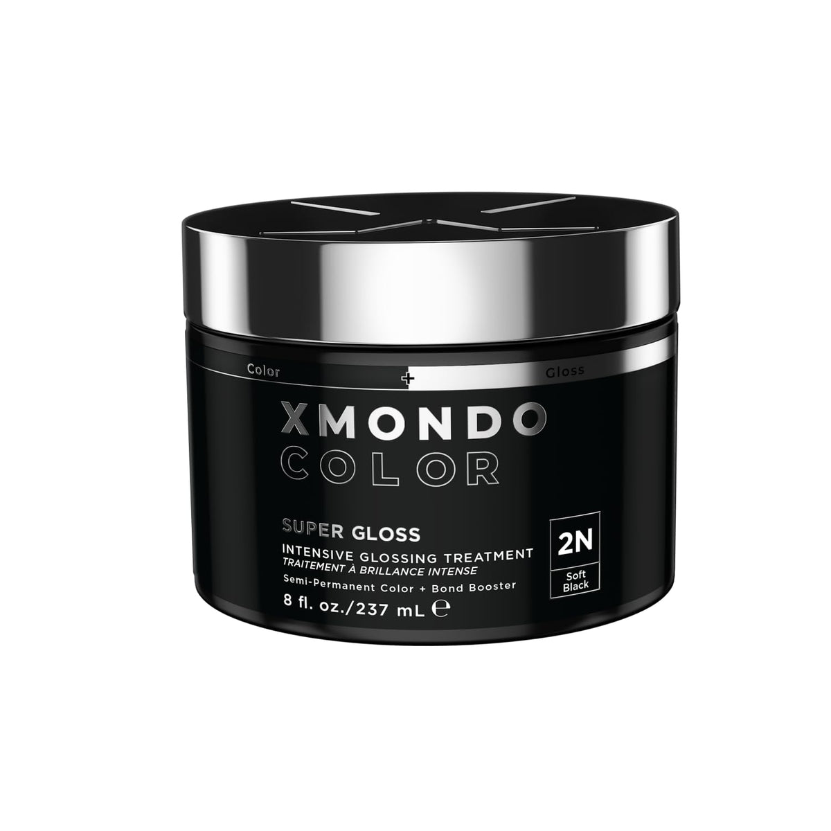 XMONDO Color Soft Black Color Depositing Mask & Semi-Permanent Hair Dye Super Gloss Infused with