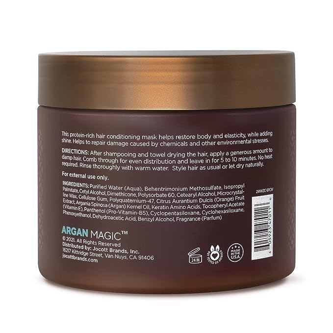 Argan Magic Restorative Hair Mask - Protein Rich Conditioning Hair Mask that Hydrates, Restores And