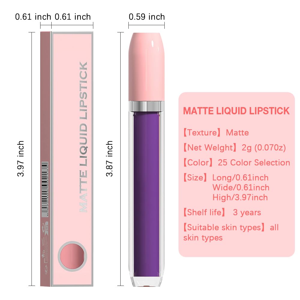 BINGBRUSH Super Matte Longwear No-Budge Stay On Smudge Proof Liquid Lipstick Long Lasting Makeup