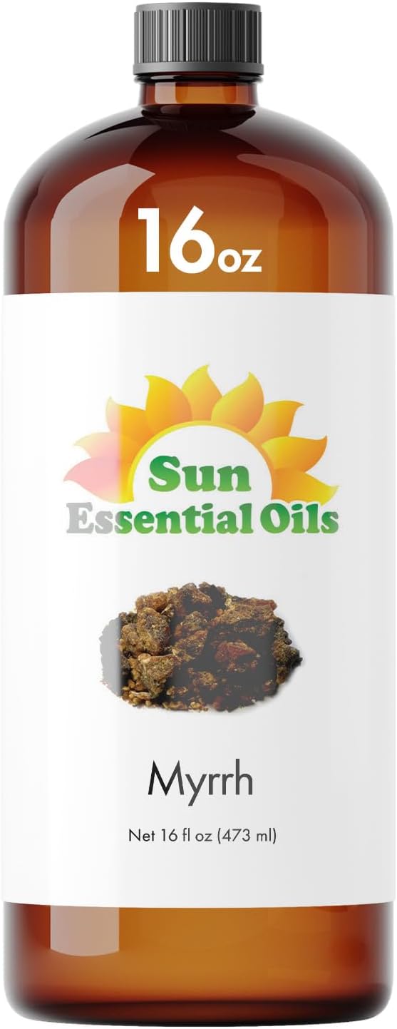 Sun Essential Oils - 16 oz Myhrr Essential Oil for Diffuser, Skin, Face, Hair & Aromatherapy