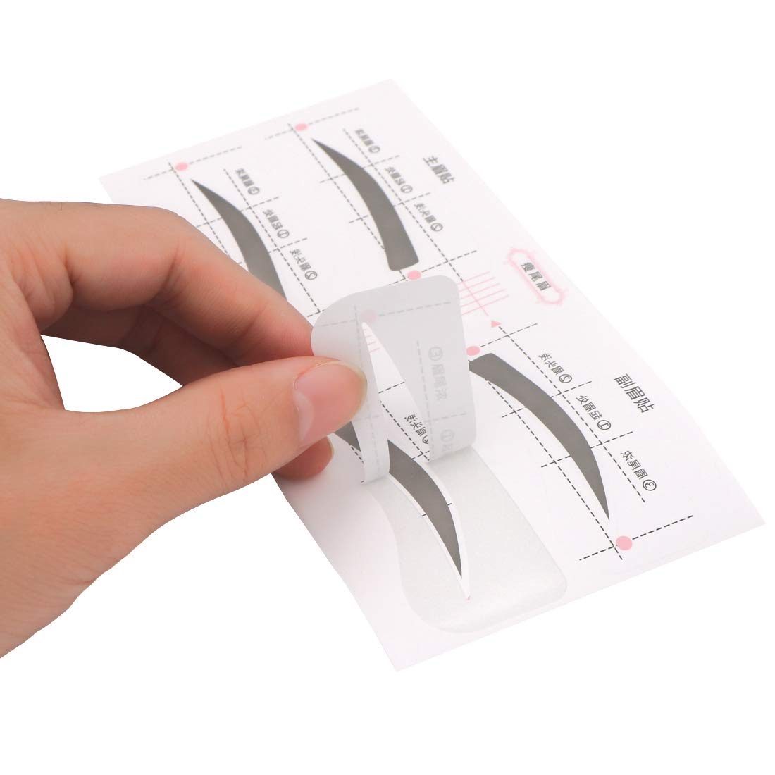 128 PCS Eyebrow Stencil 4 Styles Eyebrow Shaping Stickers Adjustable Eyebrow Grooming Template DIY