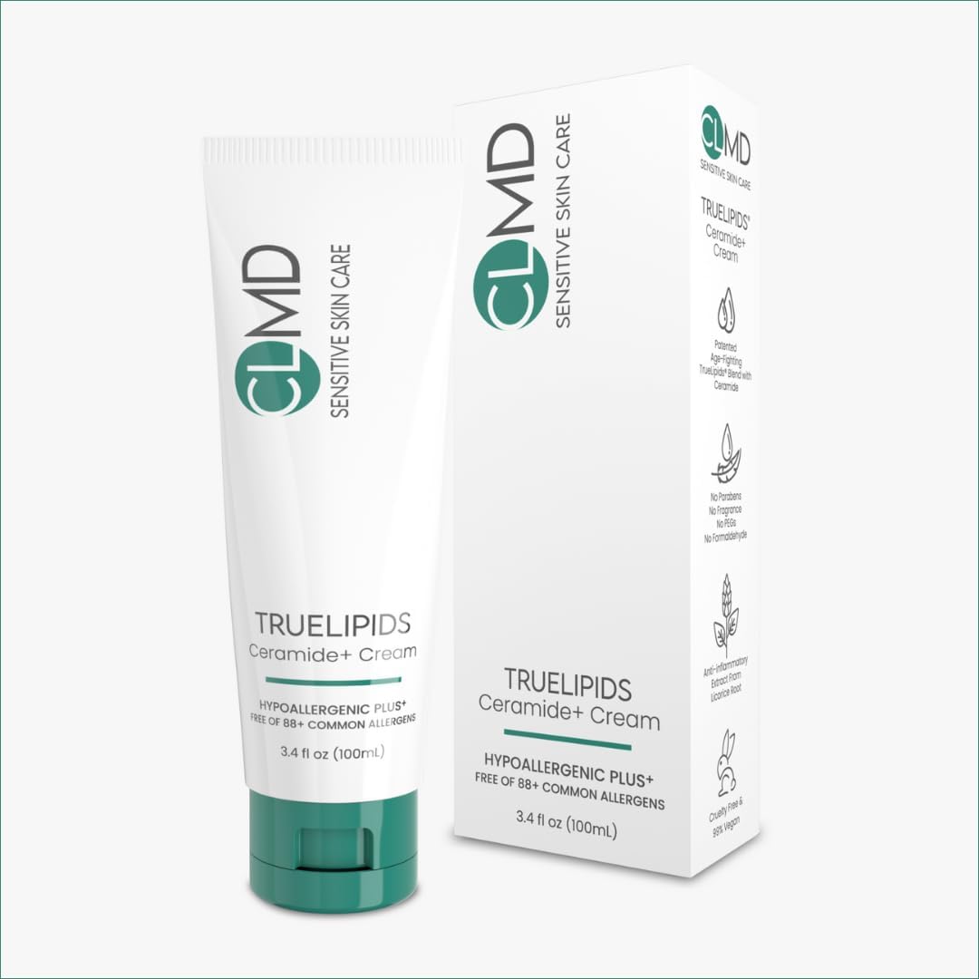 CLMD TrueLipids Ceramide+ Cream – Deep Moisturizing Barrier Support for Sensitive Skin – Hydrates