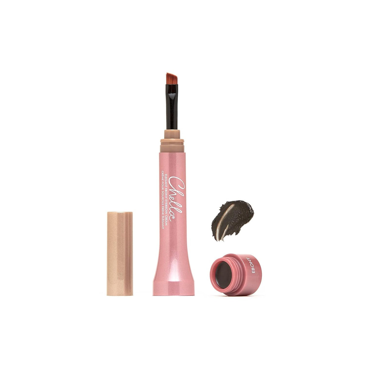Chella Eyebrow Cream, Elegant Ebony - Vegan, Cruelty Free, Paraben Free, Gluten Free Eyebrow Pomade