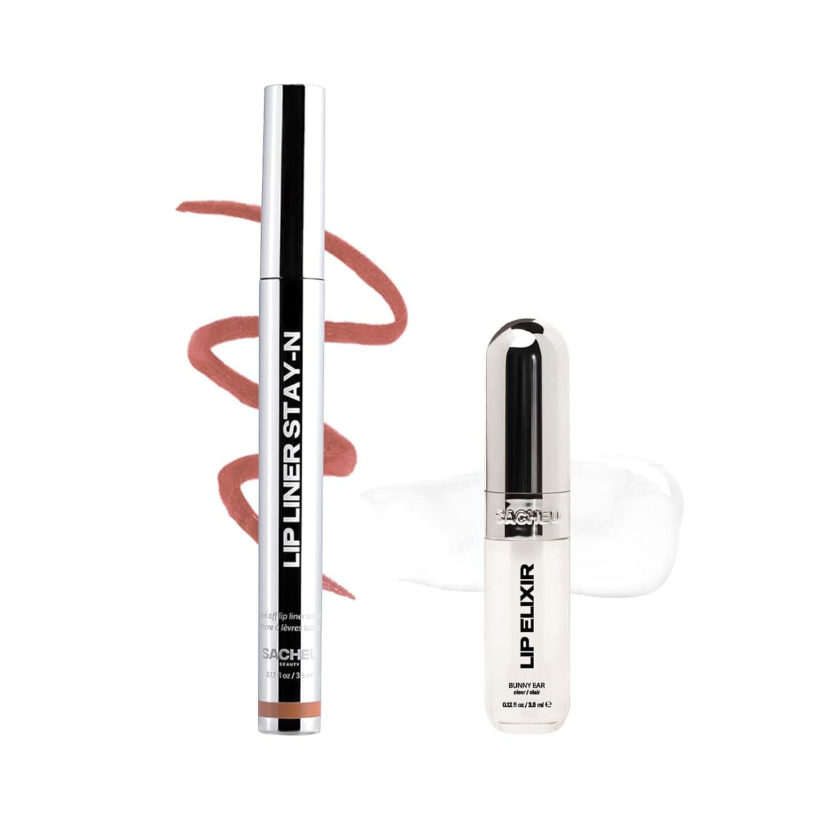 Sacheu Lip Liner STAY-N & Lip Elixir Bundle — Long Lasting Matte Lip Tattoo, Transfer Proof
