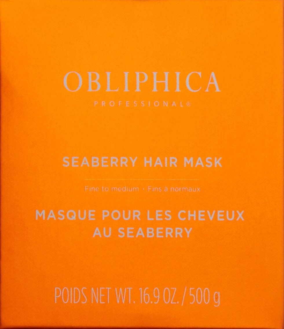 Obliphica Seaberry Hair Mask - Deep Conditioning Hydrating Treatment for Dry and Damaged Hair