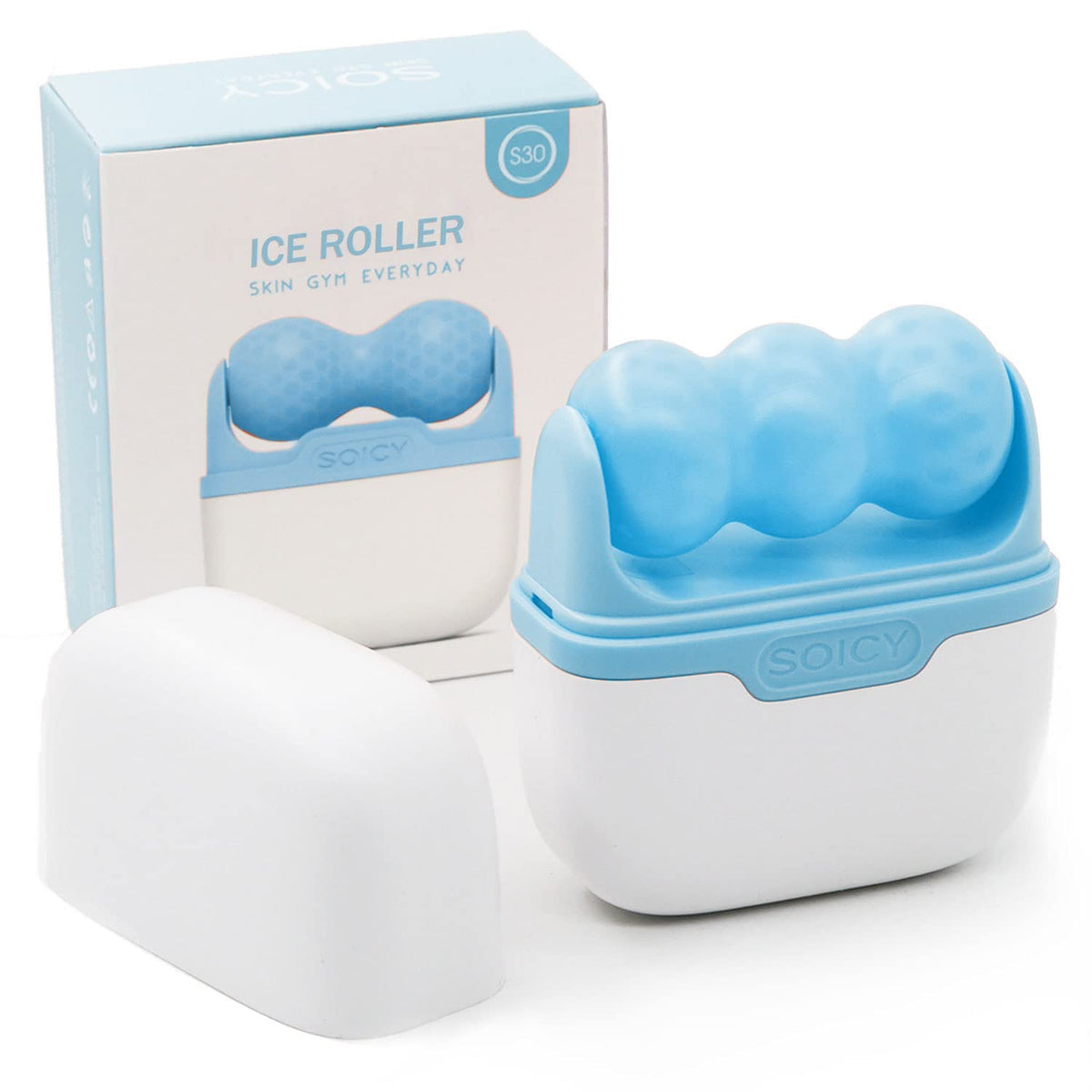 Leeshine Ice Roller for Face and Eyes - Facial Skin Care Tools with 2 in 1 Massage Roller and