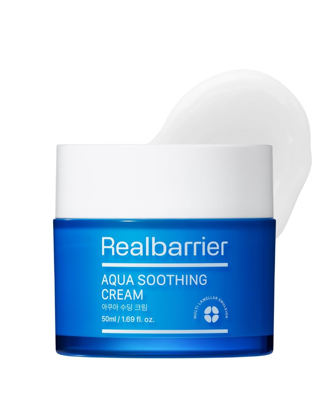 Real Barrier Aqua Soothing Cream 1.7 Fl.Oz. 50ml Hyaluronic Acid Facial Cream| Redness Relief Face