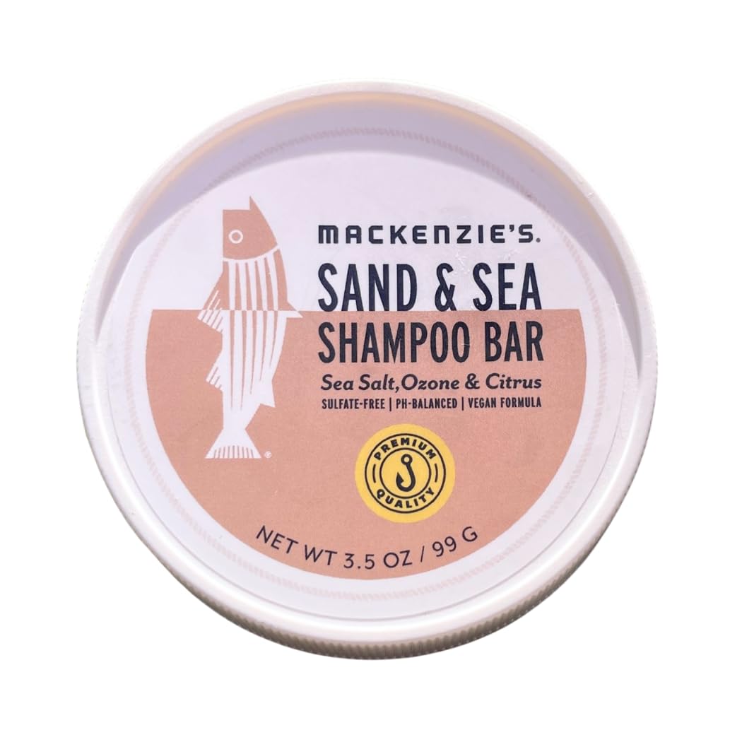 MACKENZIE'S Sand & Sea Shampoo Bar - Gifts for Fishermen - Vegan - Sulfate-Free - Eco Friendly