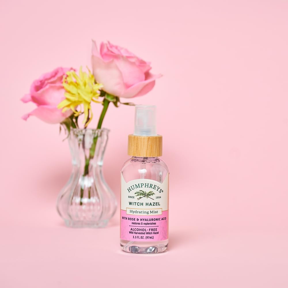 Humphreys Witch Hazel Hydrating Toner Mist Spray | Balancing & Hydrating Facial Toner |