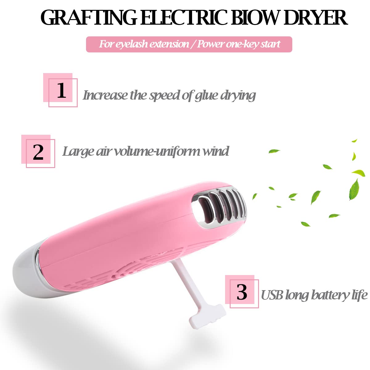267 PCS Eyelash Extension Supplies Lash Extension Kit USB Air Conditioning Blower,Silicone