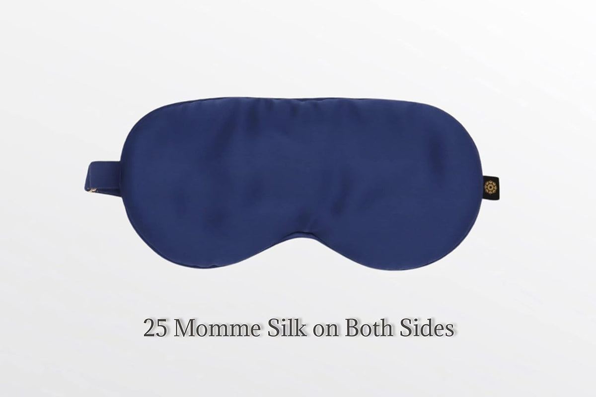 Premium 25 Momme Mulberry Silk Eye Mask for Sleeping (Ocean)