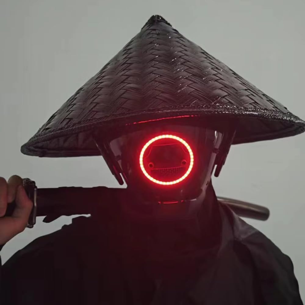 KYEDAY Punk Mask Cosplay for Men, LED Round Light Mask for Women Cosplay Halloween Fit Party Music