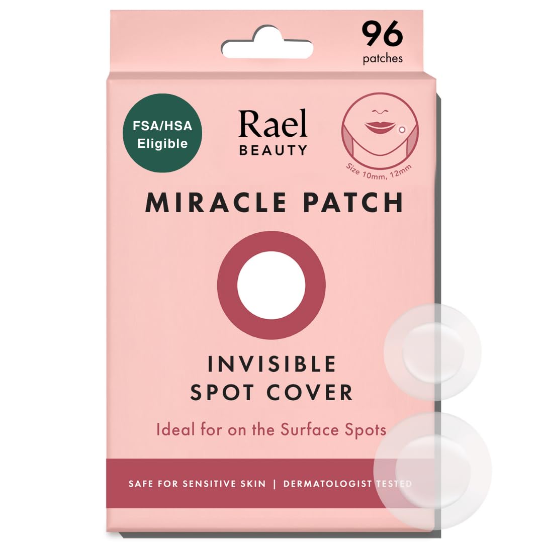 Rael Pimple Patches, Miracle Invisible Spot Cover - Hydrocolloid Acne Patch, Treatment for