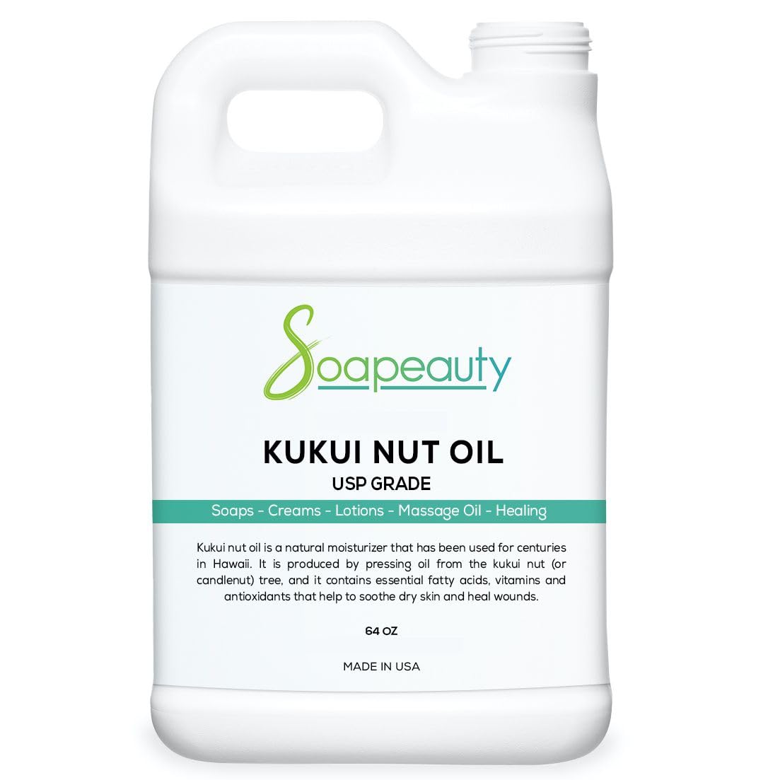 Soapeauty Kukui Nut Oil | 100% Pure & Natural | Cold Pressed | Moisturizing Oil for Skin, Hair, and