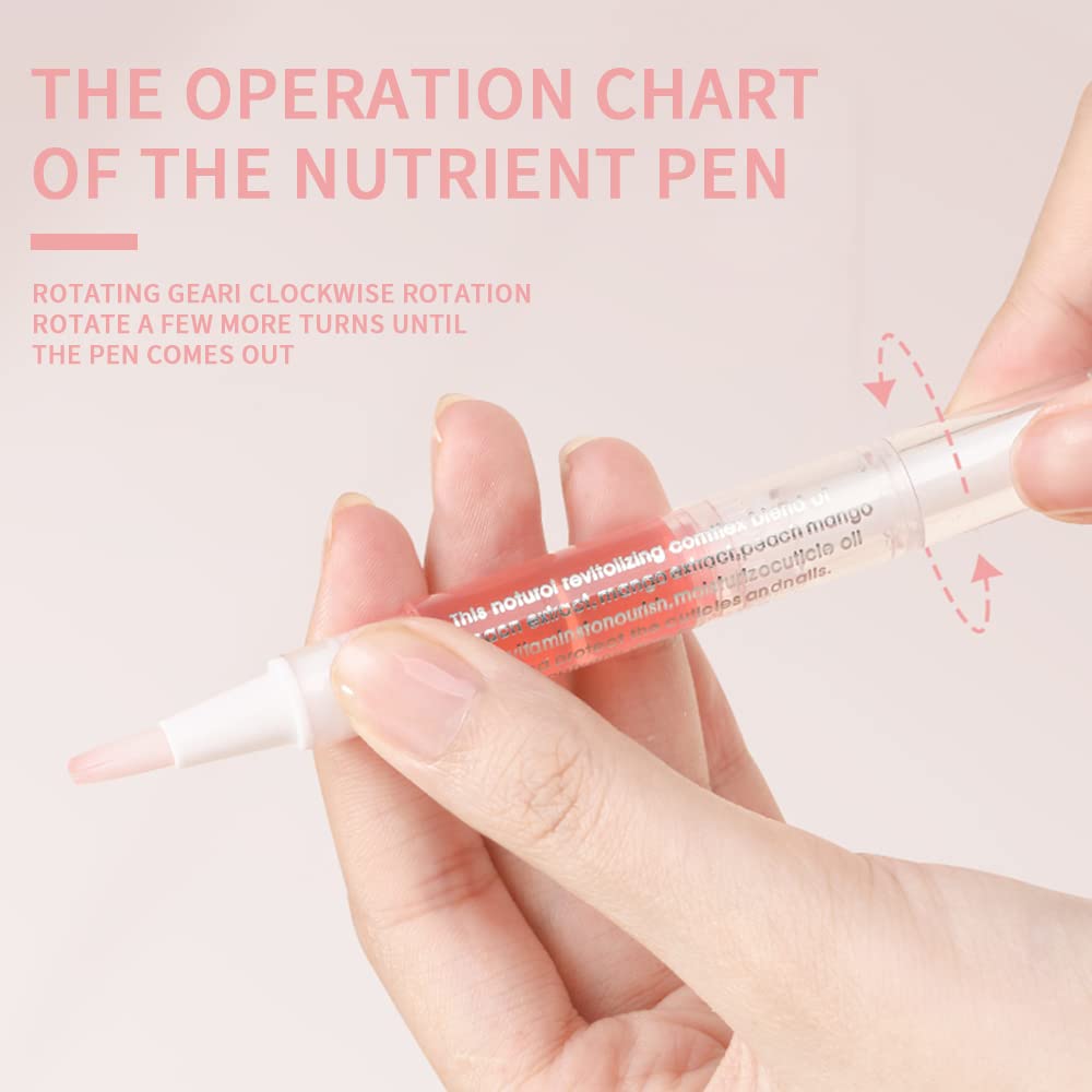 6Pcs Nail Cuticle Oils Nail Nutrition Oil Pen Nail Nourishment Pens 6 Smell Cuticle Revitalizer for