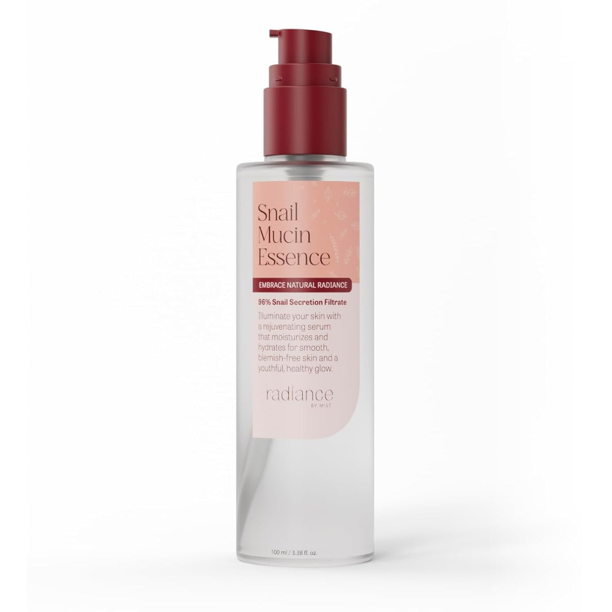 Radiance Snail Mucin Serum with Advanced Snail 96% Mucin Power Essence, Korean Skin Care with