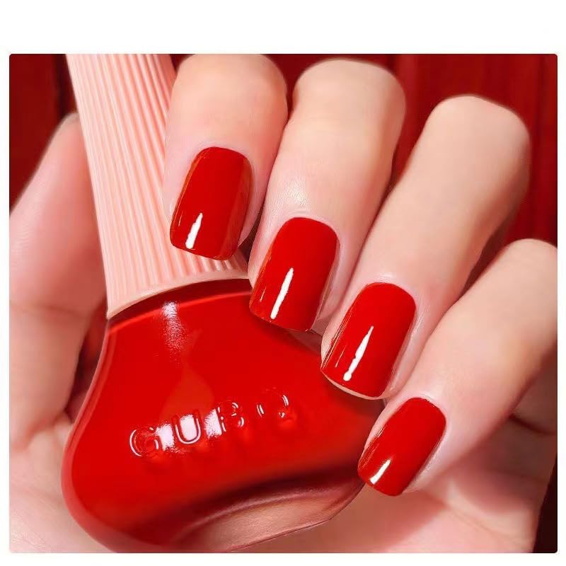 Major Dijit Quick Dry Nail Polish Rose Red Summer Nail Lacquer for Nail Art Regular Nail Polish