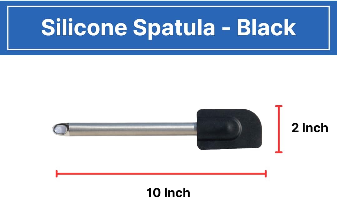 Silicone Spatula – Heat Resistant Rubber Spatula with Stainless Steel Handle, Nonstick Kitchen