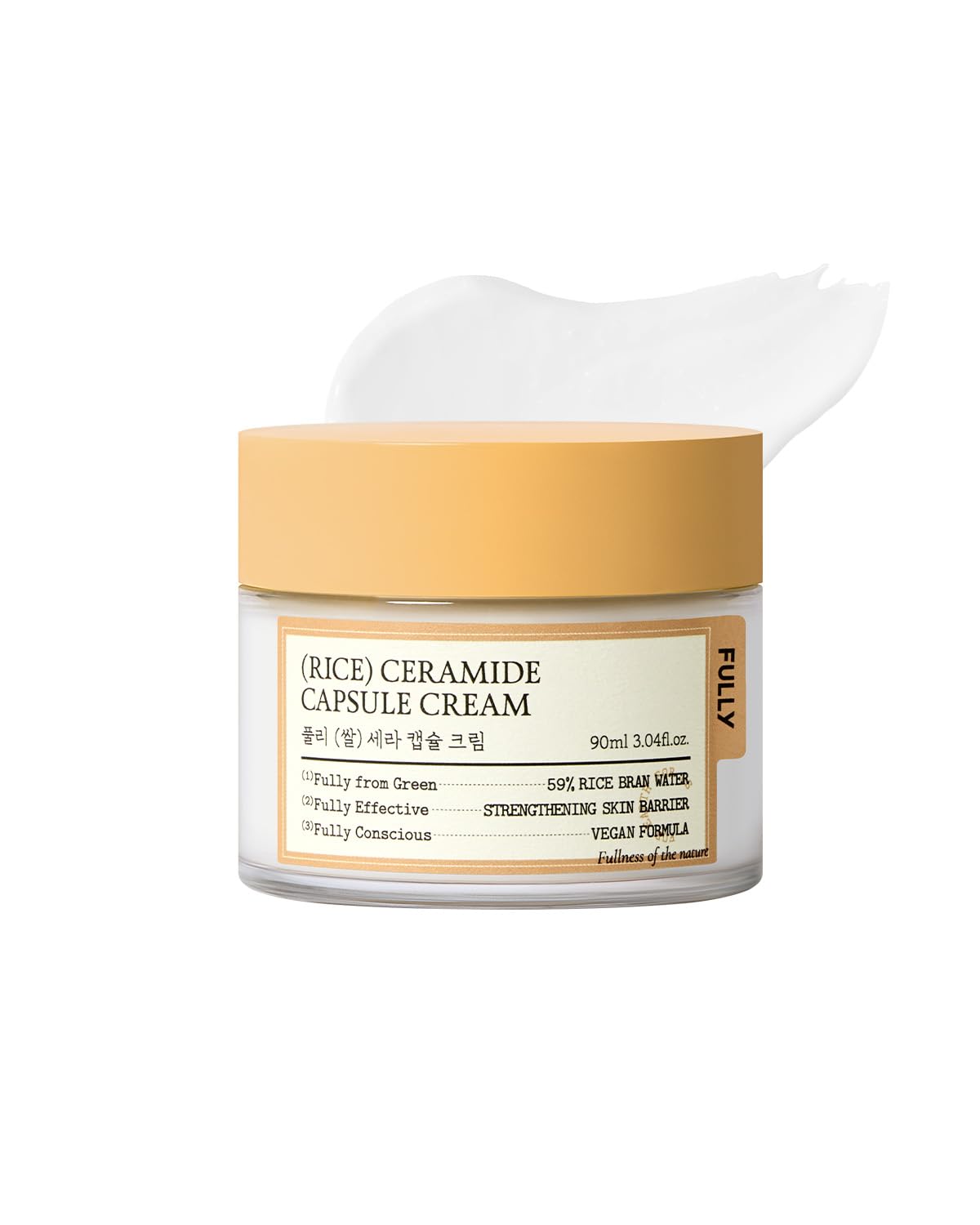 FULLY Rice Ceramide Moisturizing Cream – Deep Hydration Korean Facial Cream with Rice Bran Extract