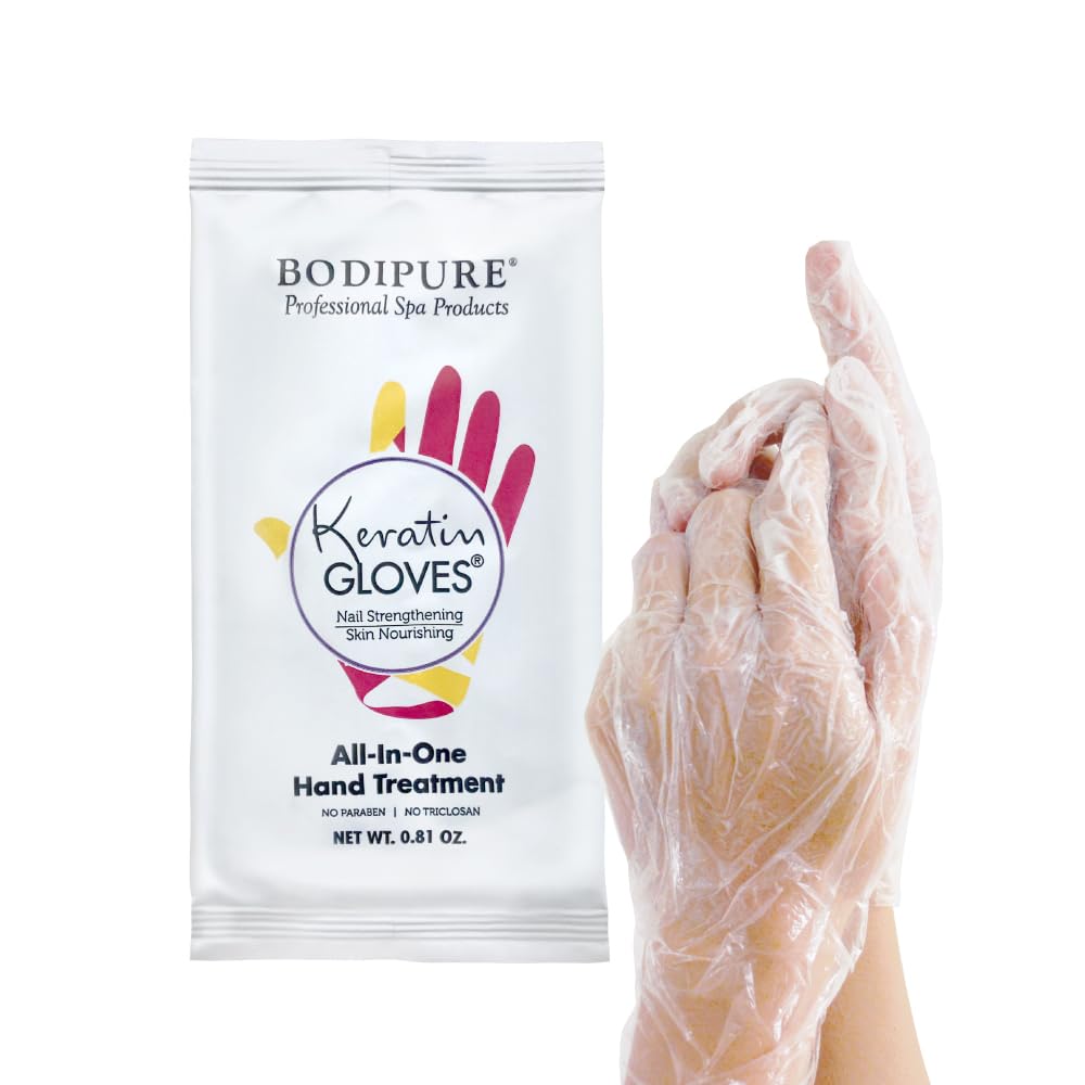 Bodipure All-In-1 Moisturizing Hand Mask, Keratin & Vitamin E Hand Mask for Dry Cracked Hands