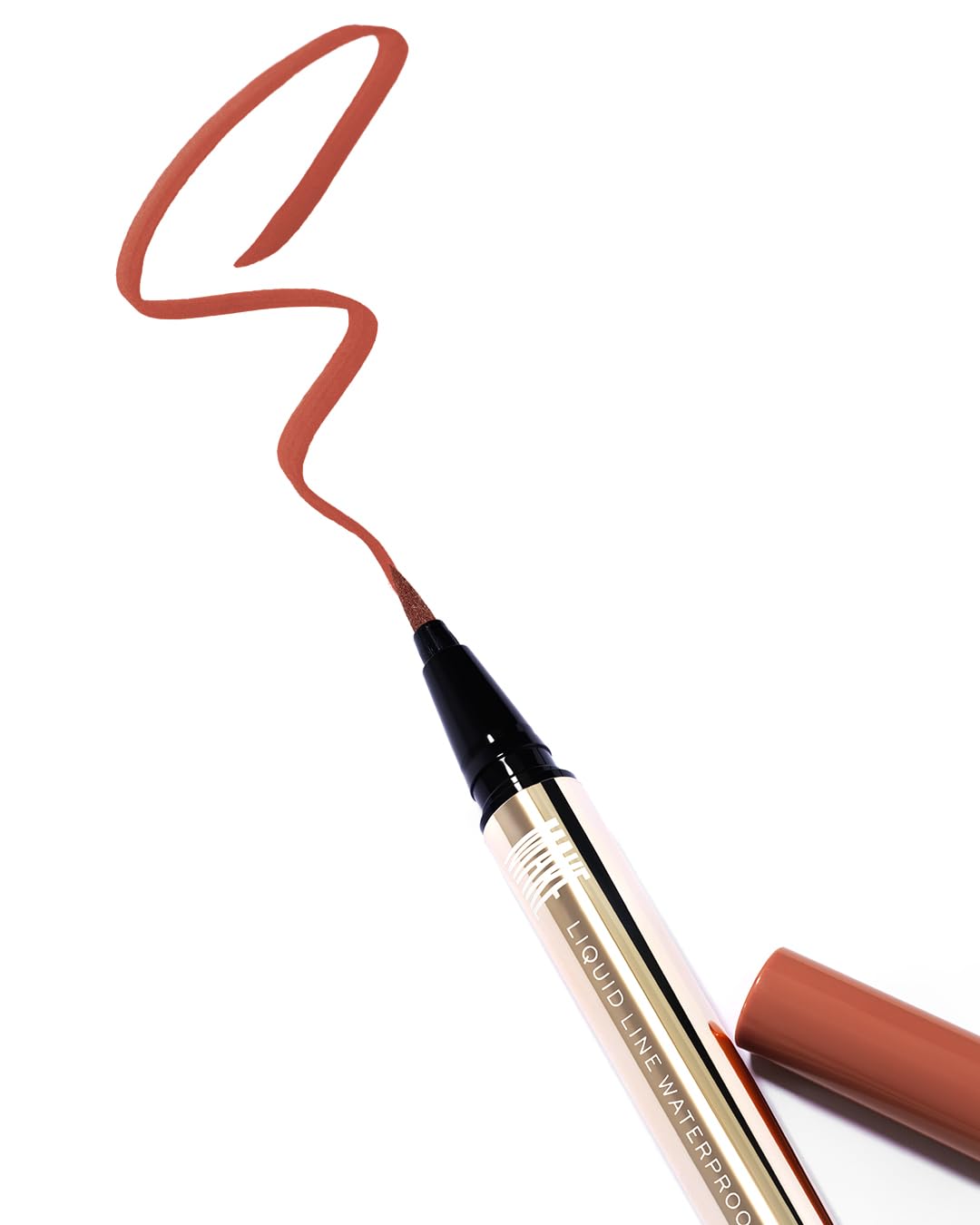 MAKE Beauty Liquid Line Waterproof Liquid Eyeliner Pen. Smudge-Proof Felt Tip for Precise
